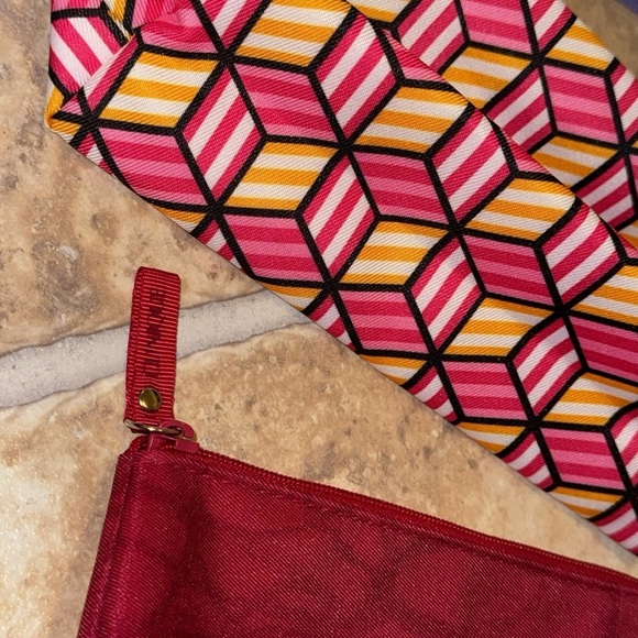 Clinique Makeup Cosmetic Skincare Travel Zippered Bag Pouch Case SET OF 2 - Picture 2 of 9